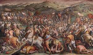 The Battle of Marciano in Val di Chiana [1570–71] by Giorgio Vasari [1511–1574]